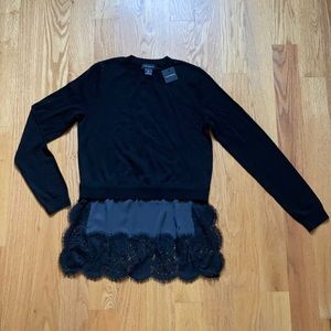NWT club Monaco sweater with lace